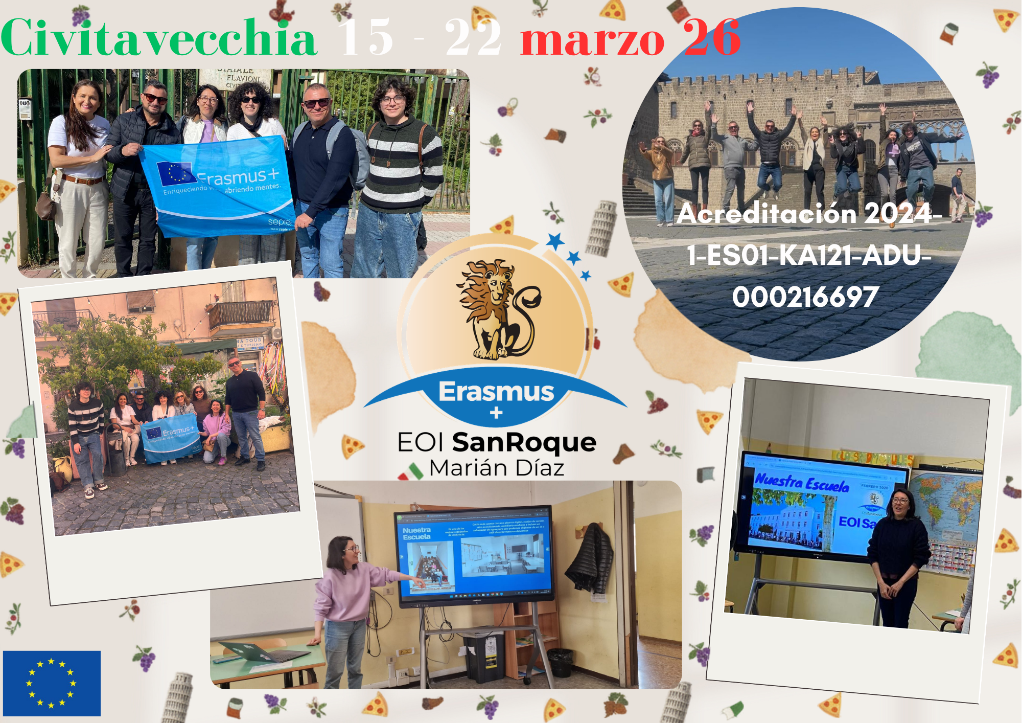 Movilidad alumnado Erasmus+ Civitavecchia (del 15 al 22 de marzo de 2026)